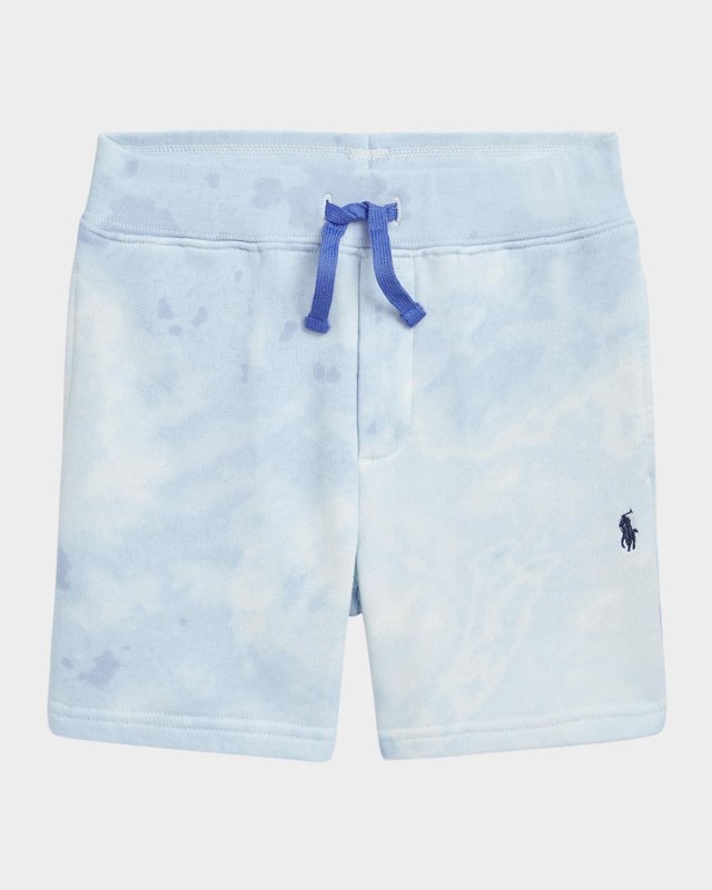 Boy's Cloud-Print Shorts W/ Pony, Size 2-7